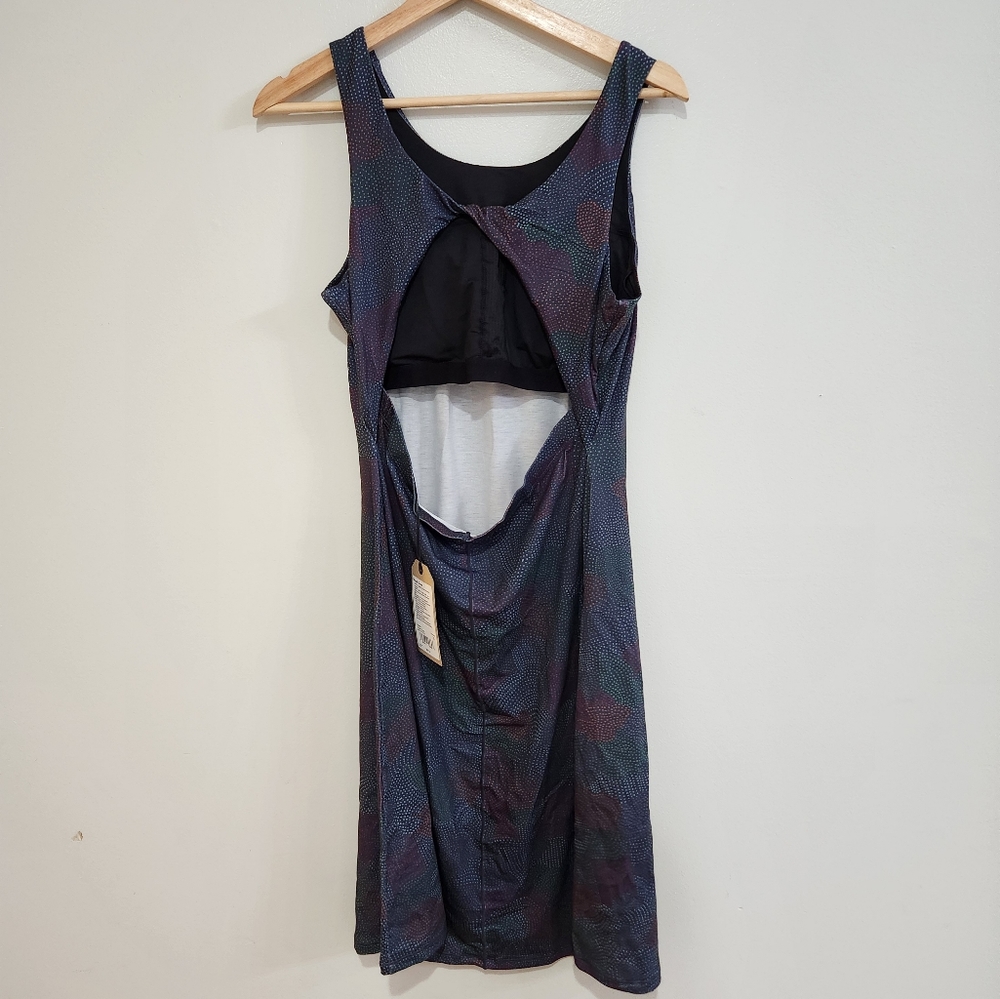 prAna Women's Skypath Dress, Size XL in deep pine dotty color. Athleisure/Casual - Picture 4 of 12